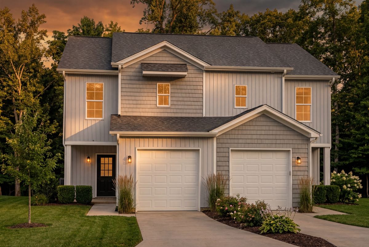 Completed duplex on Lombardy St Greensboro NC 2024 - Triad Core Builders